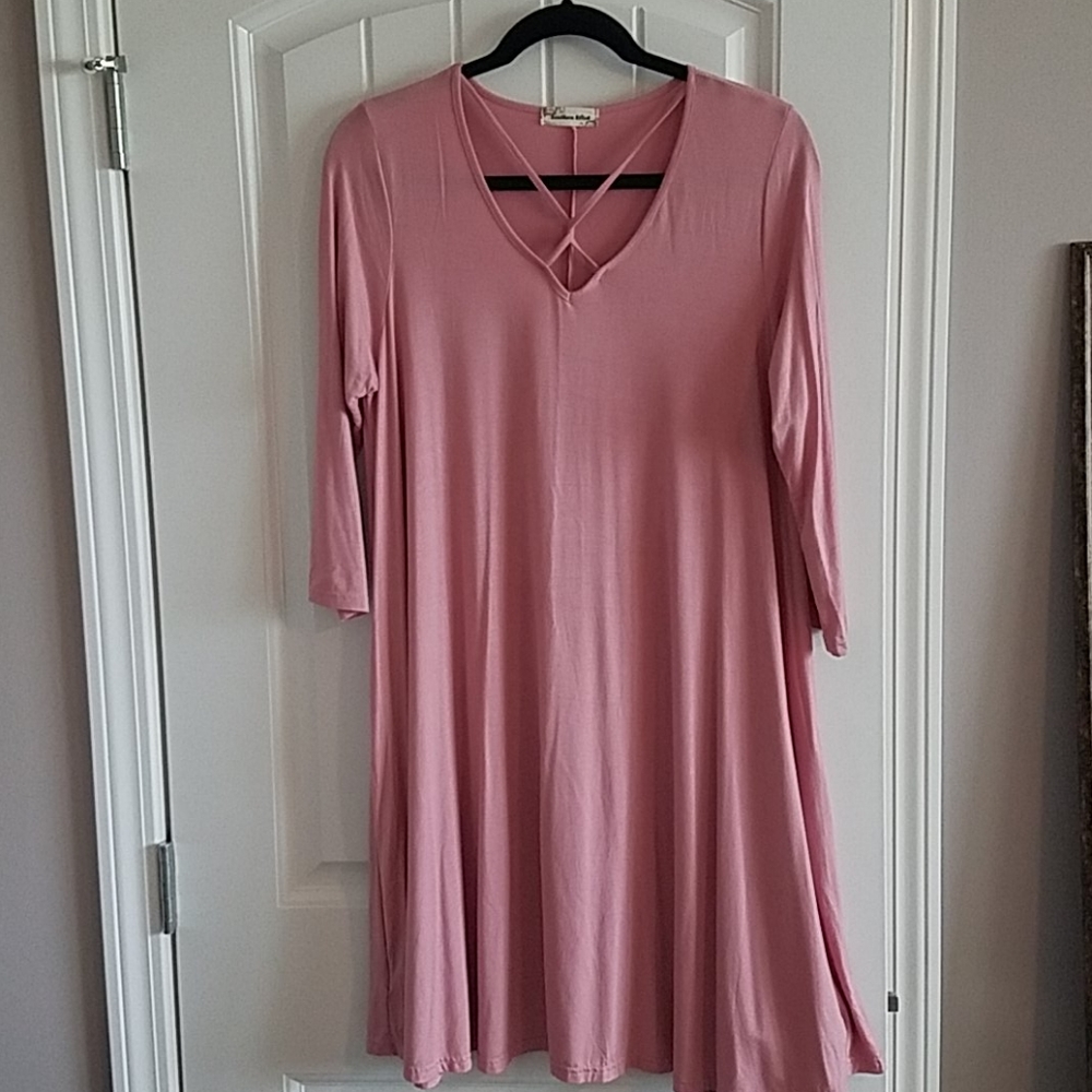 A-line t-shirt mini dress